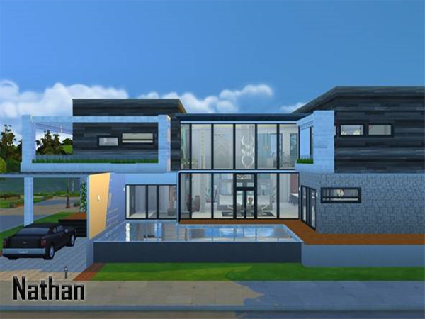 Sims 4 — Nathan by Lyca02 — 2 storey house perfect for your friends and family! This house contains: 3 Bedroom 4 Bathroom