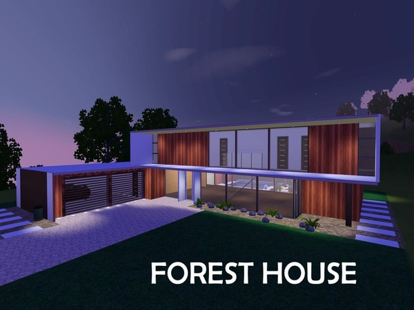 Sims 3 — The Forest House by BeckyDesignsHomes — Modern South African home. 4 Bedrooms,4 Bathrooms, Utility Room, Walk in