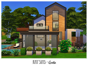 Sims 4 — Greta by Ray_Sims — This house fully furnished and decorated, without custom content. This house has 2 bedroom