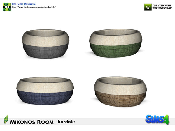 Sims 4 — kardofe_Mikonos Room_Basket by kardofe — Small minibasket lined with fabric, in four colour options 