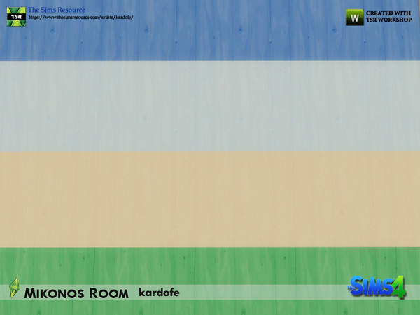 Sims 4 — kardofe_Mikonos Room_Wooden floor by kardofe — Recolouration of wooden floor, in four colour options 