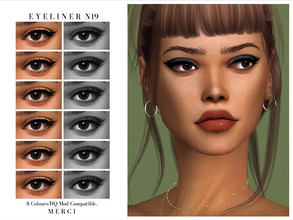Sims 4 — Eyeliner N19 by -Merci- — New Eyeliner for Sims4 -Eyeliner for both genders and teen-elder. -No allow for