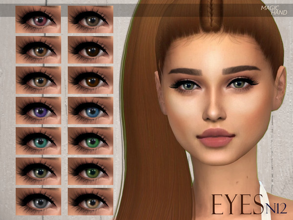 Sims 4 — [MH] Eyes N12 by MagicHand — --21 available colors-- --Compatible with HQ settings-- --CAS thumbnail-- Enjoy!