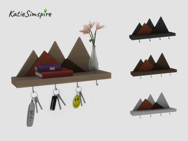 Sims 4 — Key Holder - Mountains - by Katiesimspire — Key Holder - Mountains -. Part of the set: Key Holder set Can be
