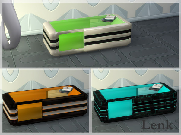 Sims 4 — Futuristic coffee table by LenkAlex — Coffee table New mesh 4 colors all LODs