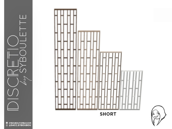 Sims 4 — Discretio Orthogonal Divider Room (short) by Syboubou — This a divider room with simple lines and