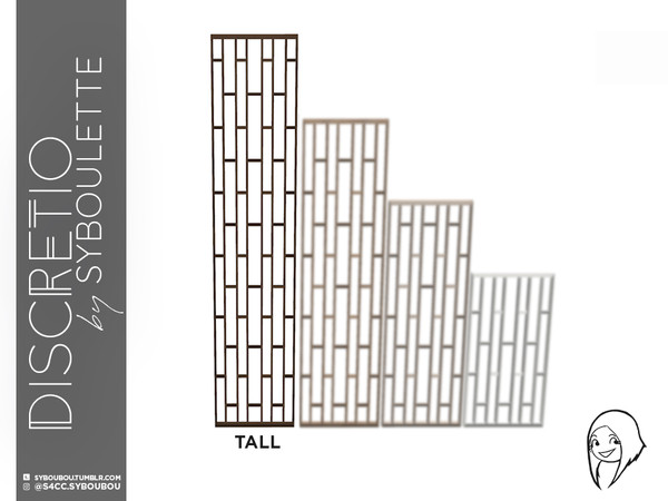 Sims 4 — Discretio Orthogonal Divider Room (tall) by Syboubou — This a divider room with simple lines and