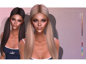 Sims 4 — Nightcrawler-Jennie (HAIR) by Nightcrawler_Sims — NEW HAIR MESH T/E Smooth bone assignment All lods 35colors