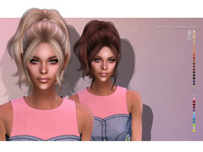 Sims 4 — Nightcrawler-Belle (HAIR) by Nightcrawler_Sims — NEW HAIR MESH T/E Smooth bone assignment All lods 35colors