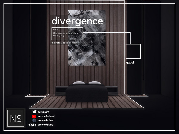 Sims 4 — Divergence Bedroom - Column Medium - Networksims by networksims — A decorative column in 3 swatches for medium
