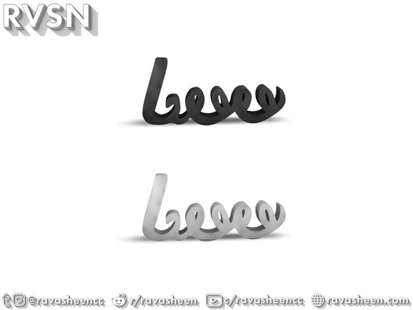 Sims 4 — Creep It Real - Boo Word Deco by RAVASHEEN — Add scary festive flair to your mantle with this spooky lettering.