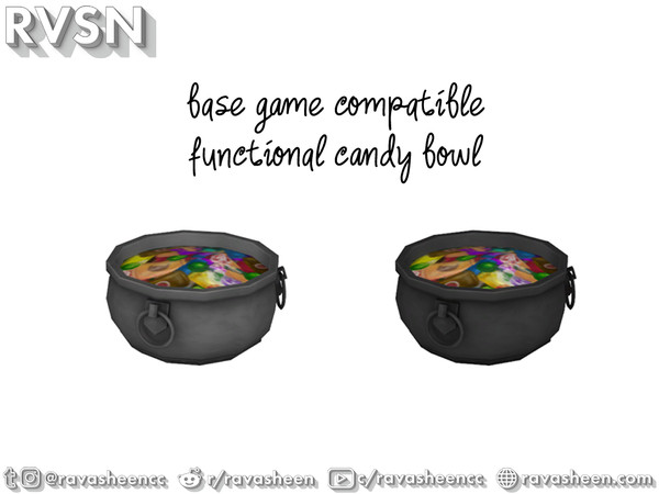 Sims 4 — Creep It Real - Candy Bowl by RAVASHEEN — Within this bowl lies every sweet thing you can imagine. Chocolate
