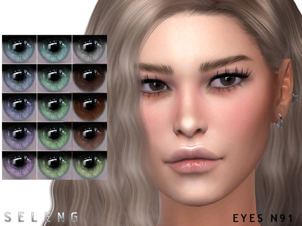 Sims 4 — Eyes N91 by Seleng — Toddler to Elder 15 colours Custom Thumbnail HQ mod compatible The picture was taken with
