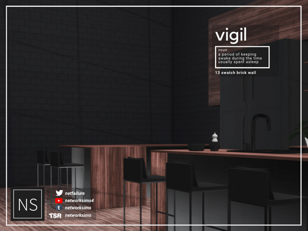 Sims 4 — Vigil Brick Wall - Networksims by networksims — A 13-swatch plain brick wall. Created to match Winner9's Ombre