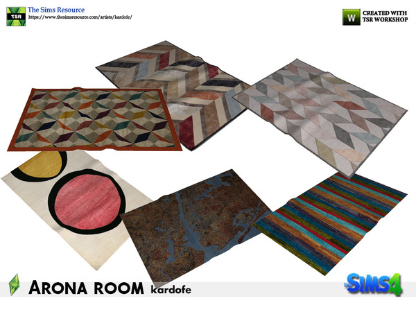 Sims 4 — kardofe_Arona room_Rug by kardofe — Carpet in six different options 