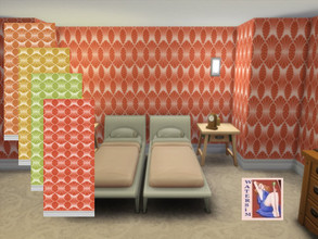 Sims 4 — Vintage Sunflower by watersim44 — Selfmade Wall for your Rooms - Vintage Sunflower Comes in 4 different colors,