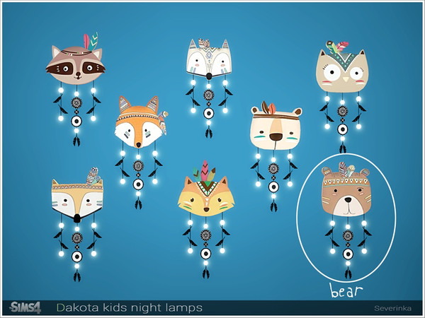 Sims 4 — [Dakota kids lamps] - bear by Severinka_ — BEAR kids night lamp From the set 'Dakota kids lamps' Build / Buy