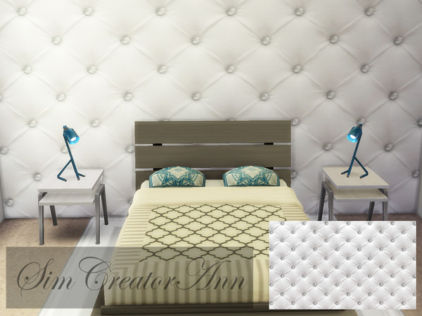 Sims 4 — Luxury Mural by Sim_Creator_Ann — A luxury mural with leather look, 5 tiles wide, 3 heights.