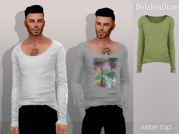 Sims 4 — Belaloallure_Alister top by belal19972 — Simple half tucked in top for your sims , enjoy :) 