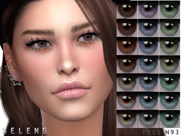 Sims 4 — Eyes N93 by Seleng — Toddler to Elder 21 colours Custom Thumbnail HQ mod compatible The picture was taken with