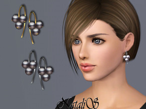 Sims 3 — NataliS TS3 Cluster pearl wire earrings by Natalis — Cluster pearl wire earrings. FT- FA-FE 