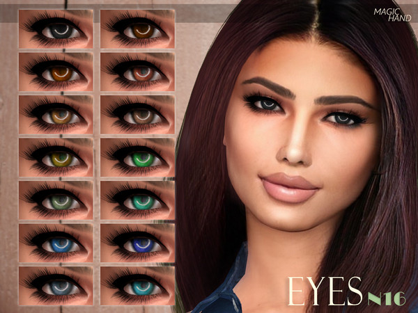Sims 4 — [MH] Eyes N16 by MagicHand — --18 available colors-- --Compatible with HQ settings-- --CAS thumbnail-- Enjoy!
