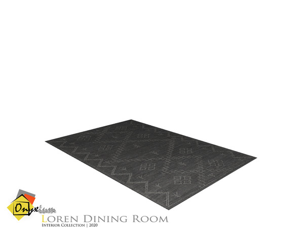 Sims 4 — Loren Rug by Onyxium — Onyxium@TSR Design Workshop Dining Room Collection | Belong To The 2020 Year