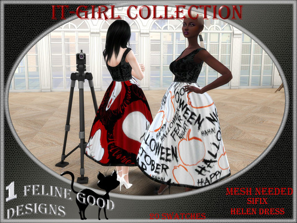 Sims 4 — It Girl dress 05 by Merit_Selket — ItGirl Collection 20 swatches Teen - Young Adult - Adult - Elder recolor of