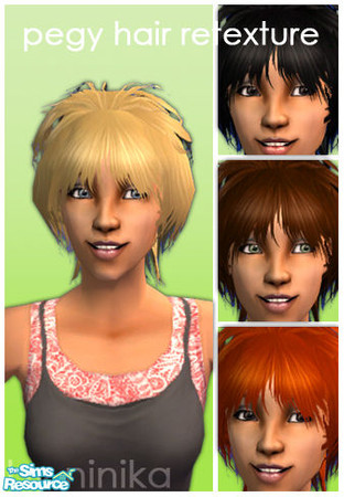 Sims 2 — Pegy free 0003 retextures by Ninika — Retextures of Pegy's free 0003 mesh. Colorbinned, child-elder ages