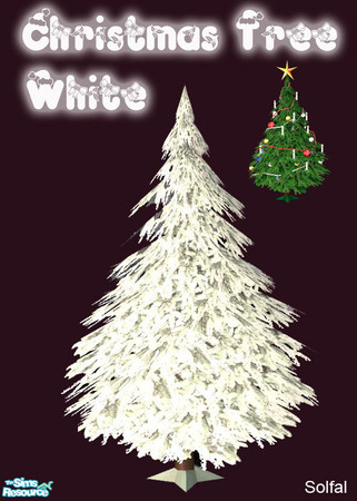 Sims 2 — Christmas Tree White by solfal — Decorate your own christmas tree. Download the christmas tree lights and the