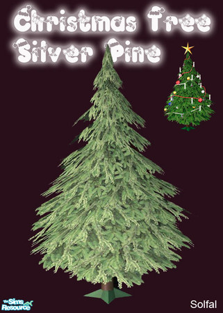 Sims 2 — Christmas Tree Silver by solfal — Decorate your own christmas tree. Download the christmas tree lights and the