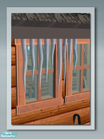Sims 2 — Roof Edging Icicles - Icicles 1 by Shakeshaft — Part of a set of Icicles to place at the edge of roofs,2 new
