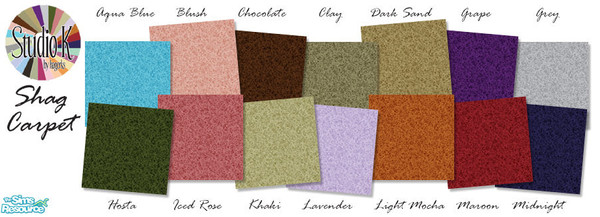Sims 2 — Studio K Shag Carpet Collection 01 by StudioKhagerks — 1-14 of 28 colors. Coordinates with all Studio K