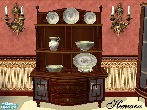 Sims 2 — Chinaware 01 Recolor Green by Henwen — Cashcraft's Chinaware in a green.
