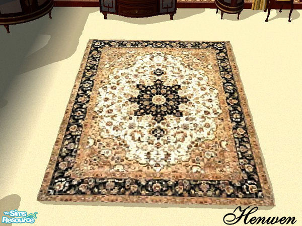 Sims 2 — Victorian Oriental Rug by Henwen — *Mesh Needed* A recolor of dgandy's rug from her "Ebony Class Livingroom