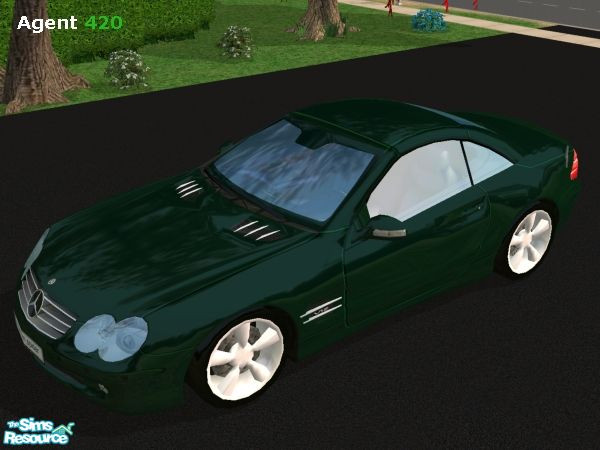 Sims 2 — Deep Green Mercedes Benz SL600 by Agent420 — A Deep Green \'02 Mercedes Benz SL600. MESH by Maximum_Spider.