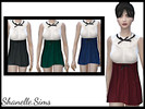 Sims 4 — Lovely Blouse and Skirt Outfit by shanellesims — Lovely Blouse and Short Skirt full body outfit 4 colours green,
