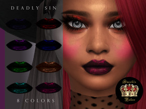 Sims 4 — Deadly Sin Lipgloss by Kurokis_Palace — Deadly Sin Lipgloss Teen to Elder Female 8 colors Custom Thumbnail