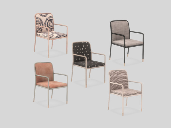 Sims 4 — Dining Avon - Dining Chair by ung999 — Dining Avon - Dining Chair Color Options : 5
