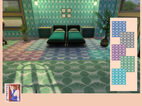 Sims 4 — ws Retro Sunflower Floor by watersim44 — Selfmade created Retro Sunflower Floor Comes in 5 colors bye watersim