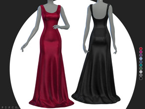 Sims 4 — Rose Gown. by Pipco — an elegant satin gown. 