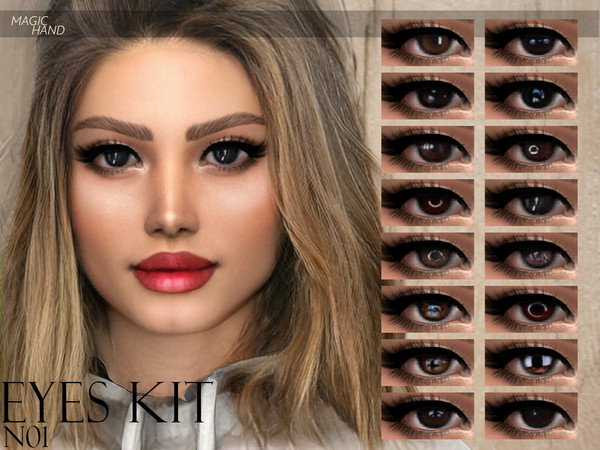 Sims 4 — [MH] Eyes Kit N01 by MagicHand — --16 available swatches-- --Compatible with HQ settings-- --CAS thumbnail--