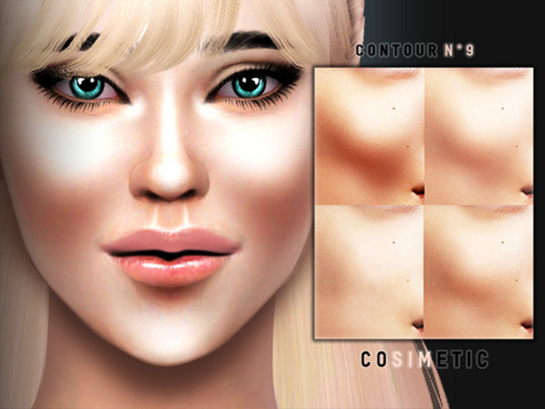 Sims 4 — Contour N9 by cosimetic — - This contour can use on all genders and from teen to elder. - Contains [10] colors