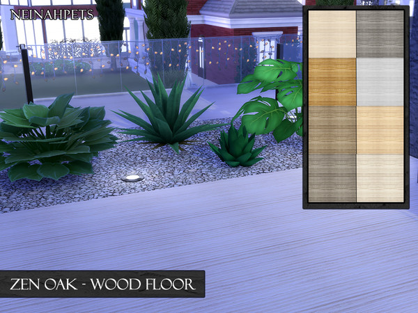 Sims 4 — Zen - Oak Wood Floor by neinahpets — A fine oak wood floor with line work that resembles the lines of zen sand