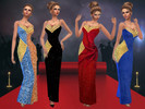 Sims 4 — The Queen Of Diamonds Dress by monopolistic — Make your celebrity sim kill the lights on red-carpet with this