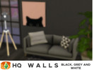 Sims 4 — HQ WALLS - Black, Grey and White by PancxSims — BLACK VERSIONS FROM THE HQ WALLS PACK - Black - Grey - White
