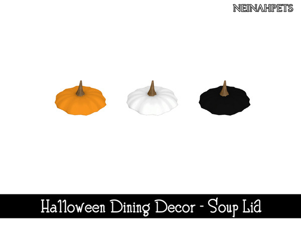 Sims 4 — Halloween Dining Decor - Soup Lid {Mesh Required} by neinahpets — A pumpkin soup bowl lid. 3 Colors