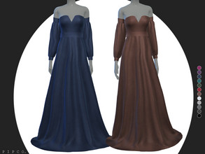 Sims 4 — Tasha Gown II by Pipco — a silky, elegant gown. 