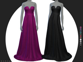 Sims 4 — Tasha Gown III by Pipco — a silky, elegant gown. 