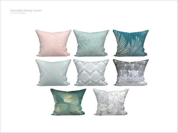 Sims 4 — [Rosalia livingroom] - sofa pillow 02 by Severinka_ — Pillow for sofa / loveseat / livingchair is a grey-green
